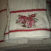 Vintage Waverly embroidery towel set, 2 bath towels 1 hand towel two face towels
