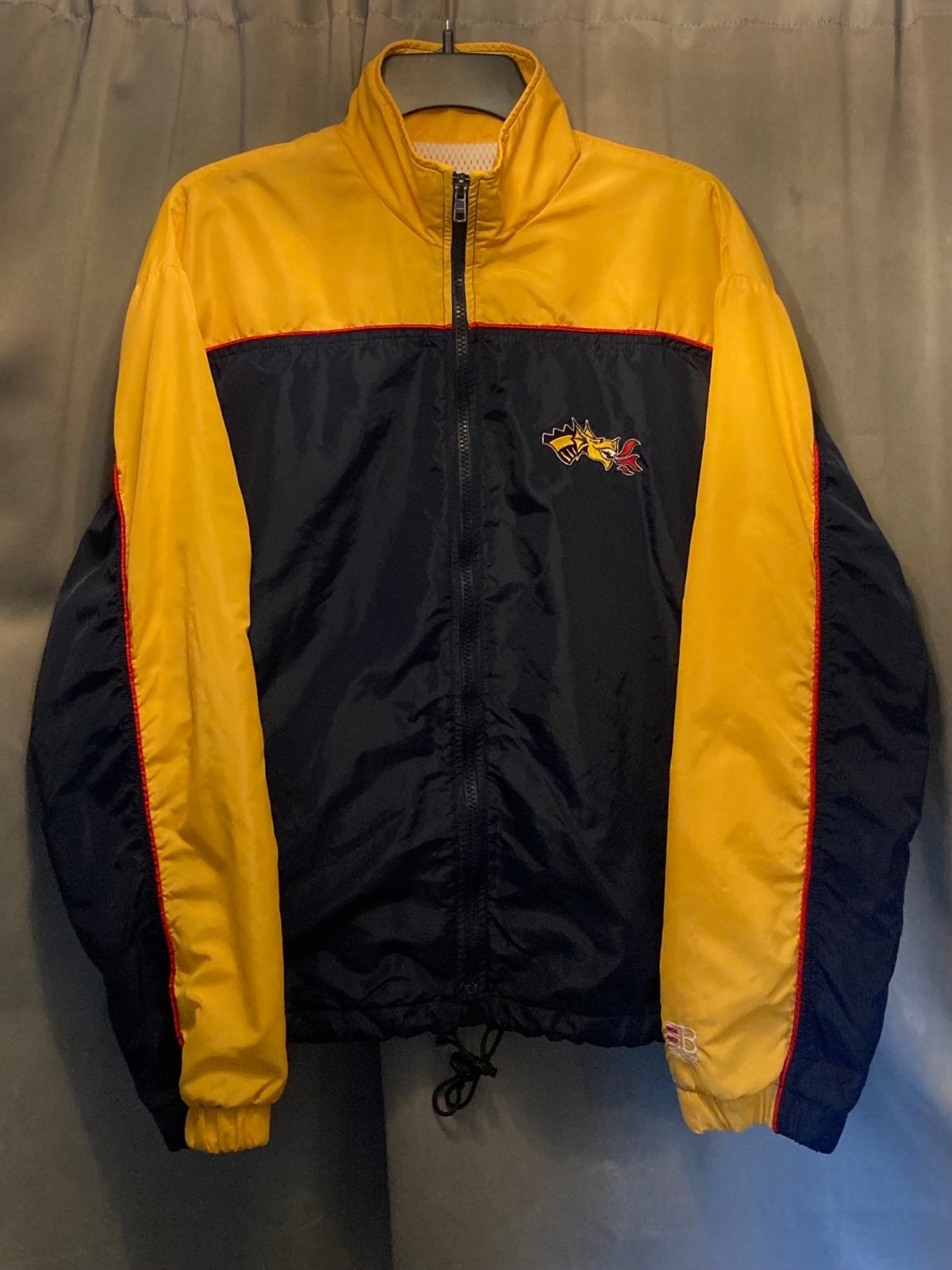 Drexel University Dragons Windbreaker Jacket Boathouse Blue Red Yellow Size M