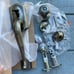Schlage Camelot Antique Brass Single Cylinder Door Handleset with Georgian Knob