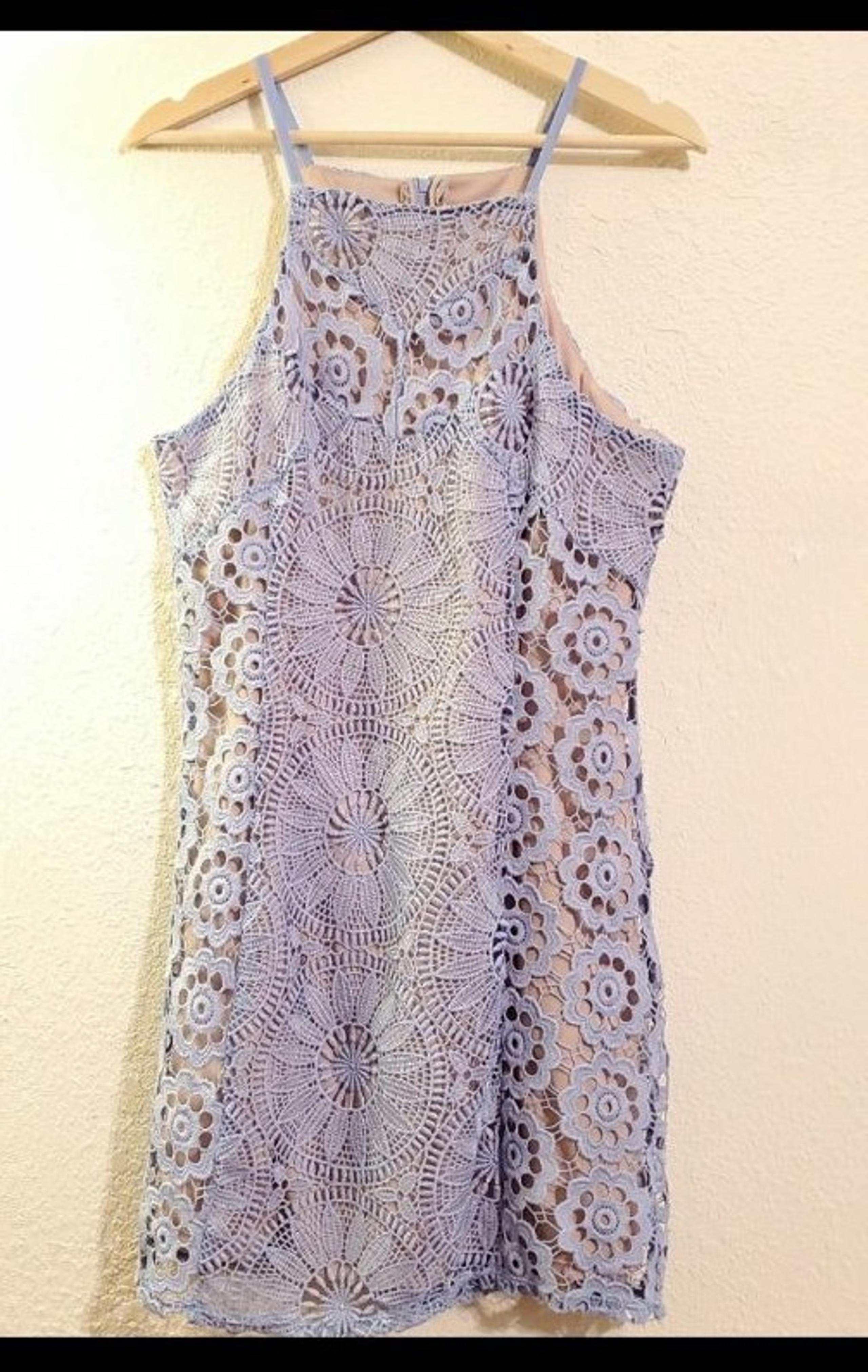 Francescas Blue Nude Dress