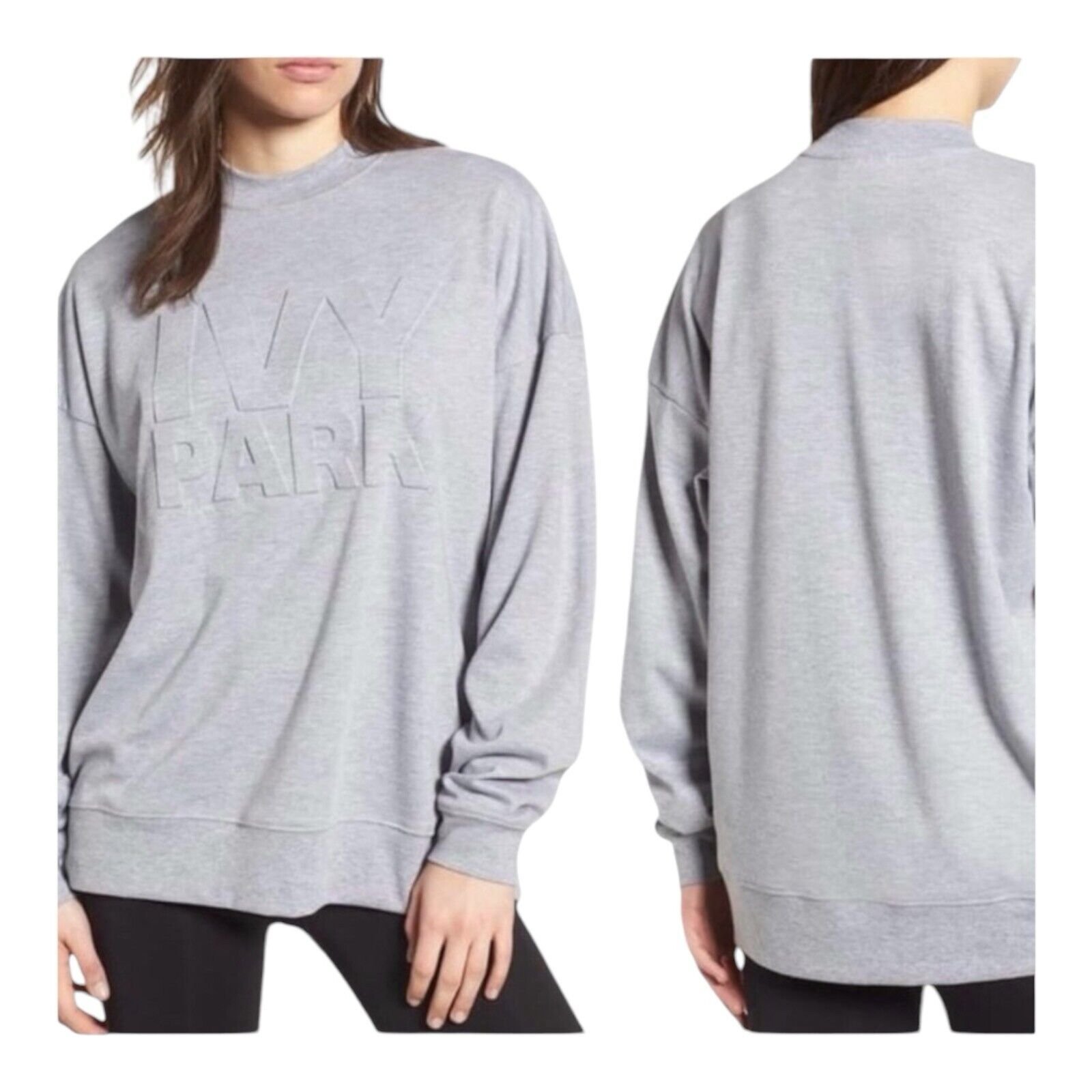 Ivy Park Women's Logo Graphic Athleisure Cotton Streetwear Casual Gray Size S