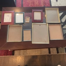 Lot Of 9 Picture Frames 9x11 ,8x10 , 5x7 And A Smaller Ones Shown