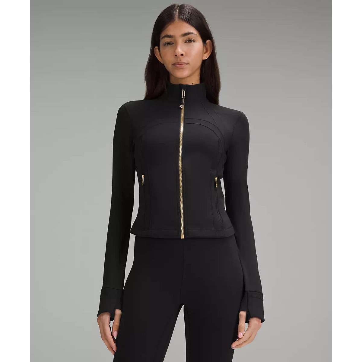 Lululemon Cropped Define Jacket (Black / Gold)