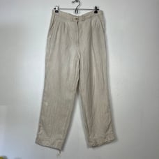 Vintage 80s 90s Burberrys Cream Linen Trousers