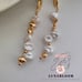 S925 Sterling Silver 18K Gold-Plated Natural Freshwater Pearl Drop Earrings