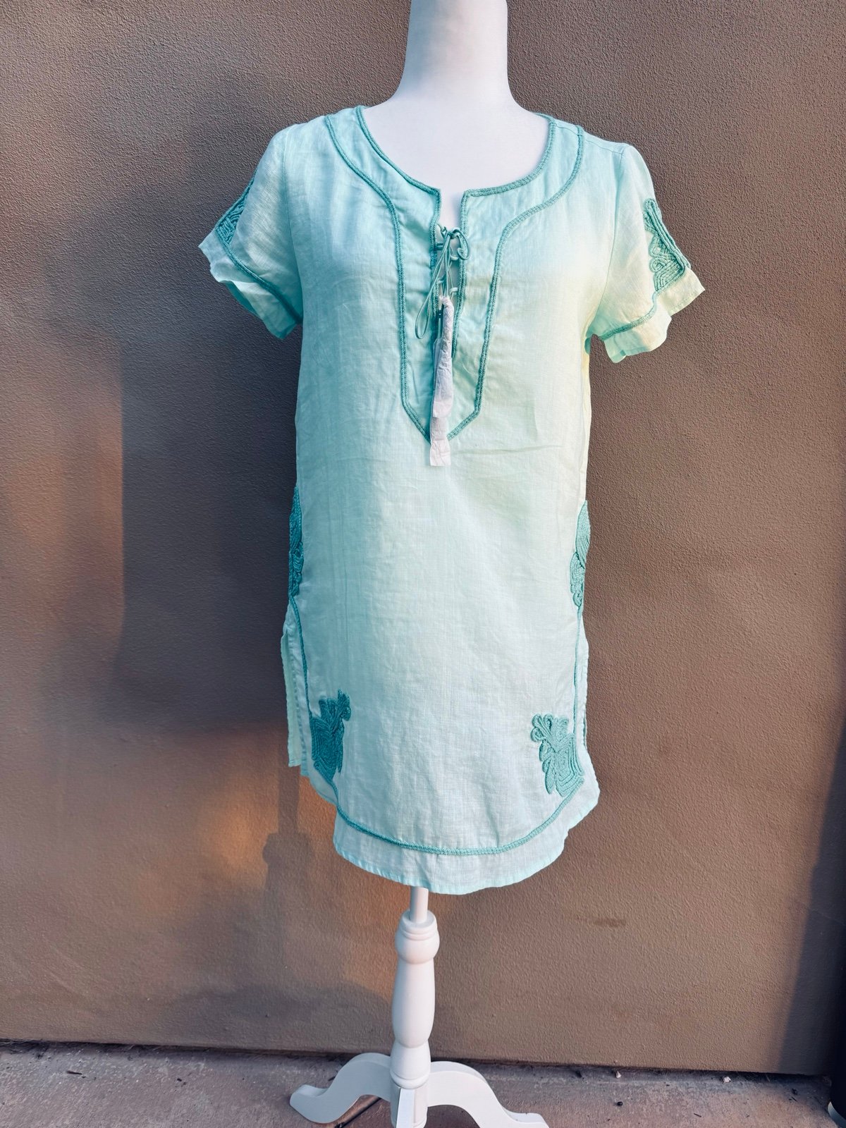 Calypso St Barth linen tunic dress cover up size S NWOT price firm!