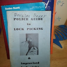 Police guide to lock picking and improvised lock picks booklet