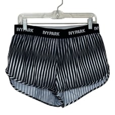 Ivy Park black white stripe athletic shorts size Large