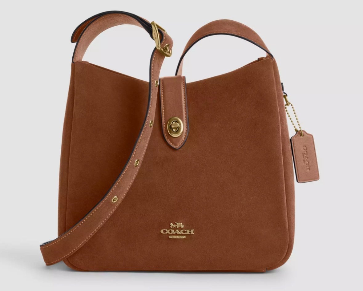 NWT Coach Hadley Convertible Crossbody Bag suede cw004