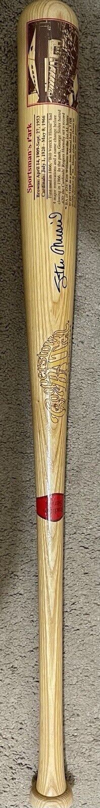 Stan Musial Signed Sportsman’s Park Bat Autographed St. Louis Cardinals COA