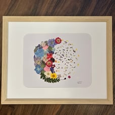 Handmade pressed flower art