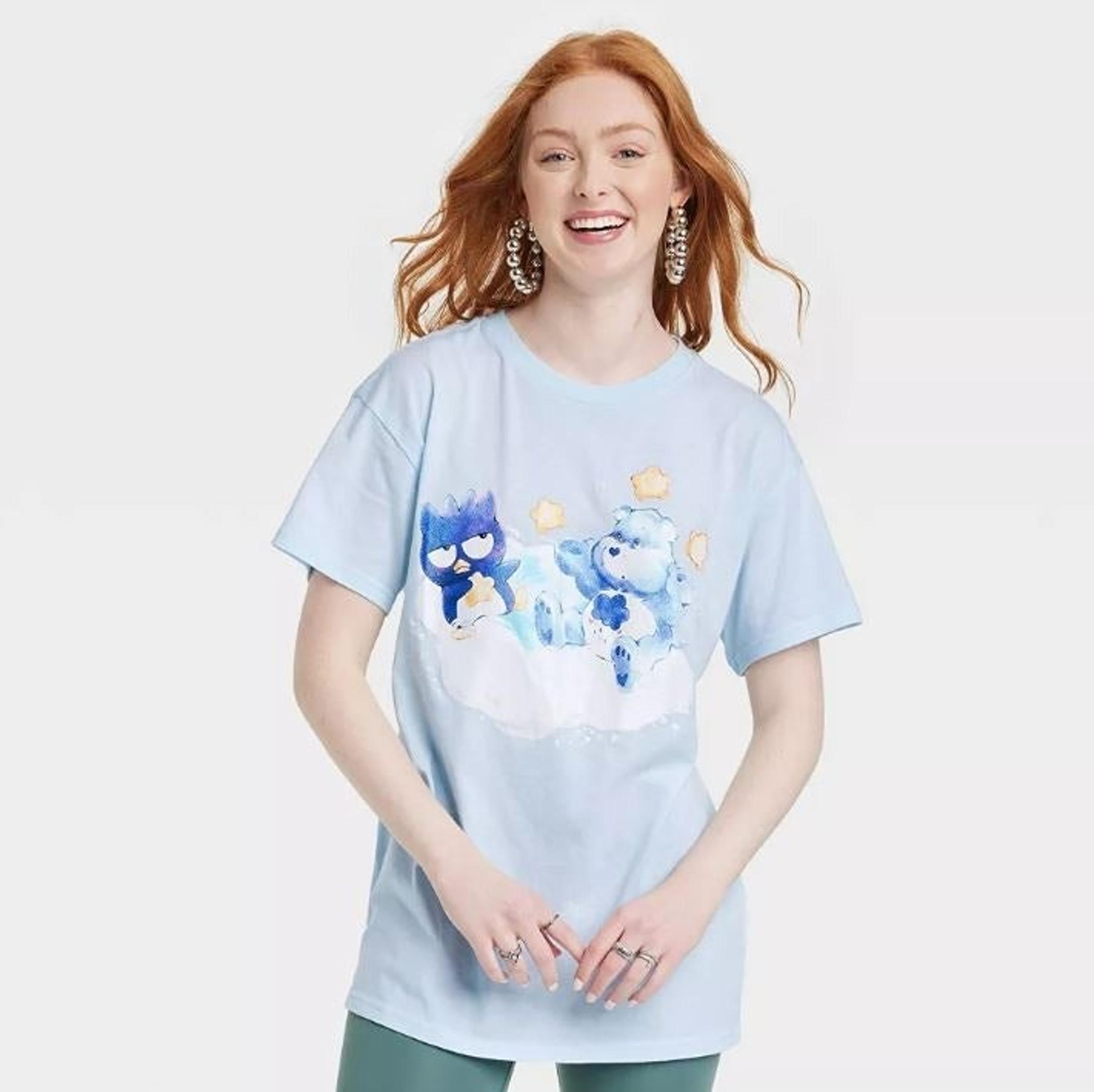 Women's Care Bears x Sanrio Oversized Short Sleeve Graphic T-Shirt NWT (XL)