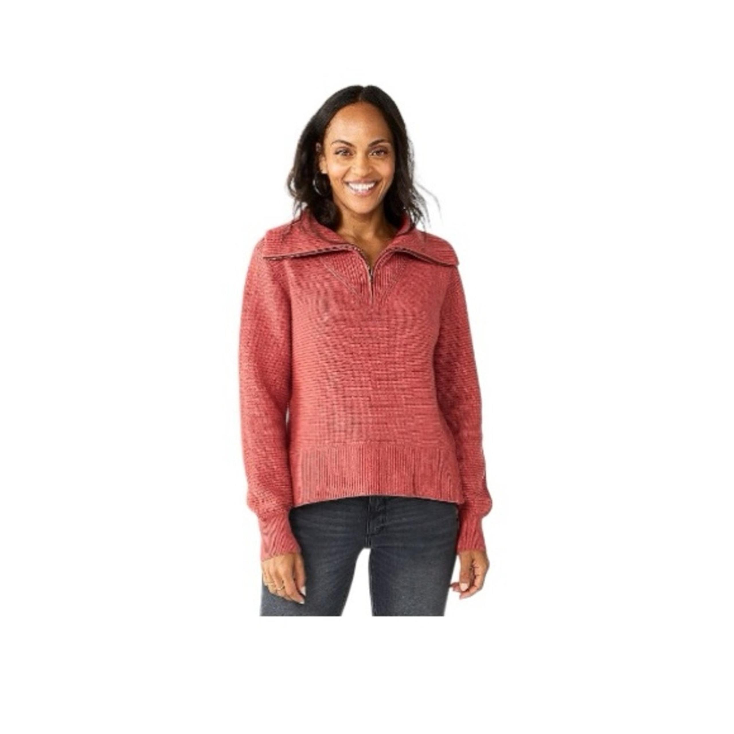 Women's Sonoma Goods For Life® Cozy Quarter-Zip Sweater Mauve Size Medium