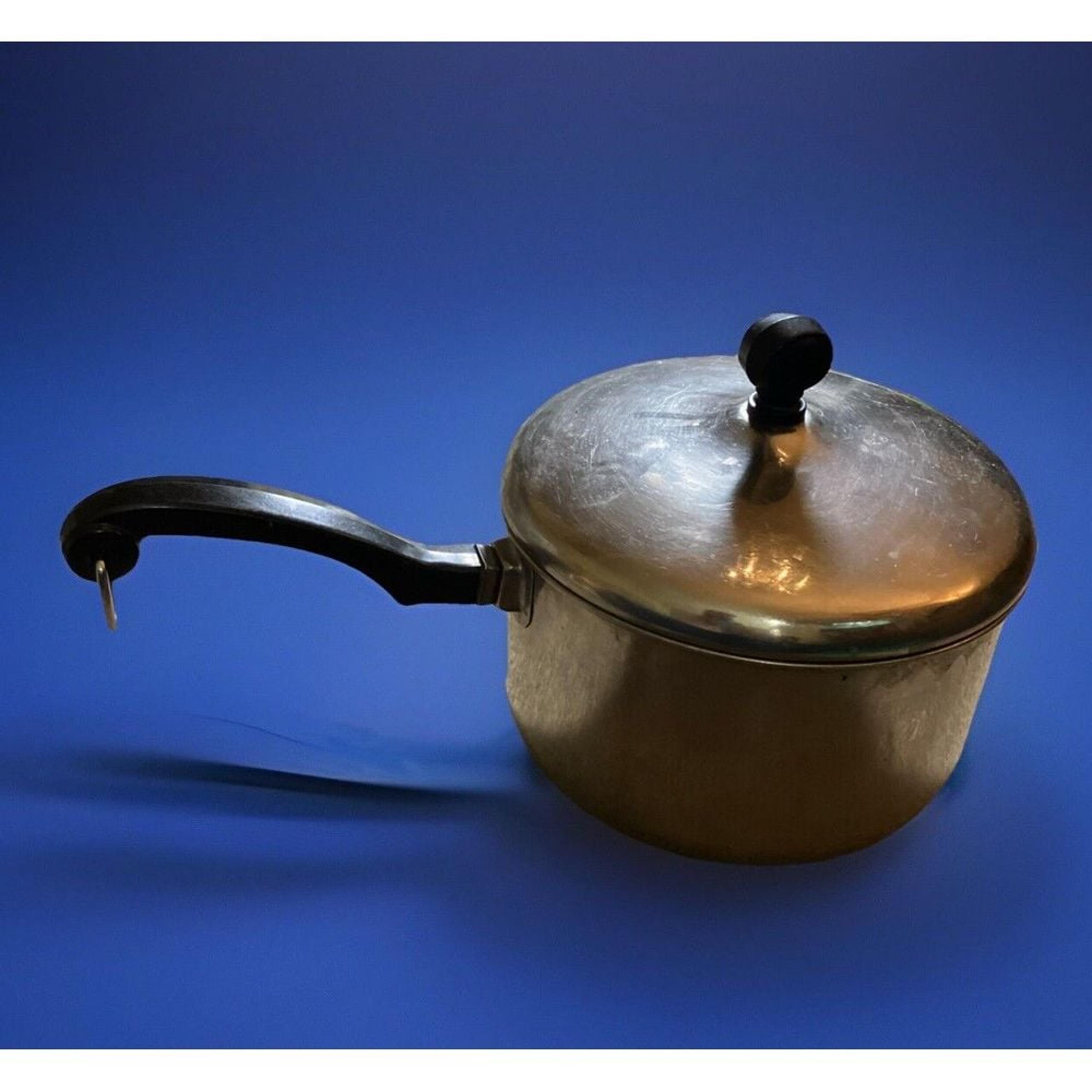 Farberware Aluminum Clad Stainless Steel 2 QT Quart Sauce Pan w/ Lid USA