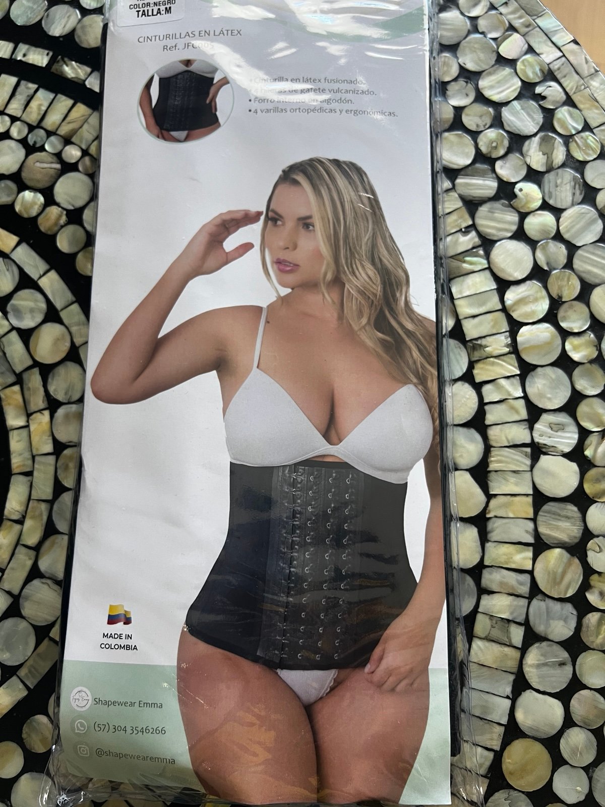 Body Shaper fused latex waist band.
