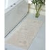 HOME WEAVERS Runner Bath Rug 21 x 54 Cotton Tufted Flat Pile Floral in Natural
