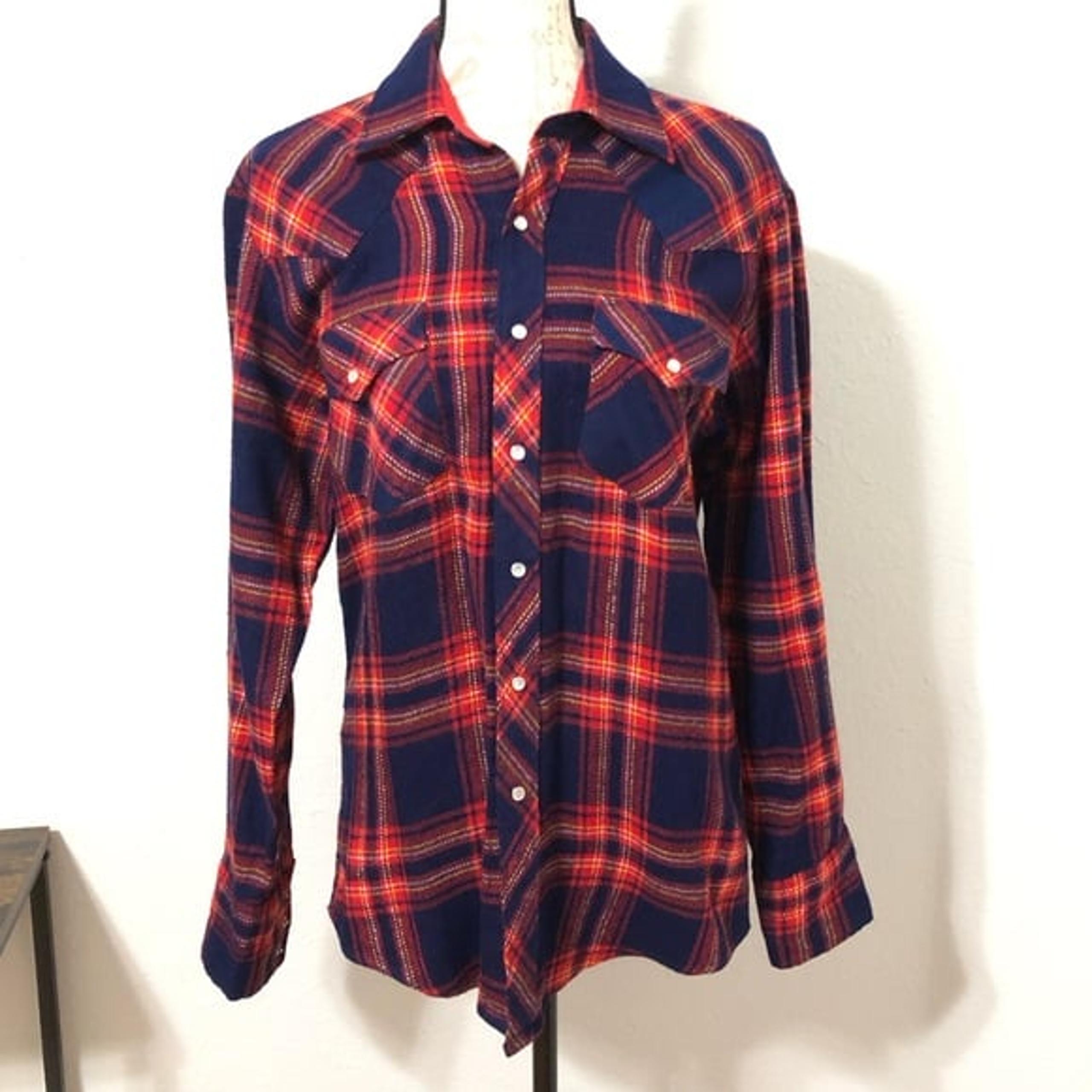 Vintage Youngbloods Men plaid button down western shirt Pearl buttons no size