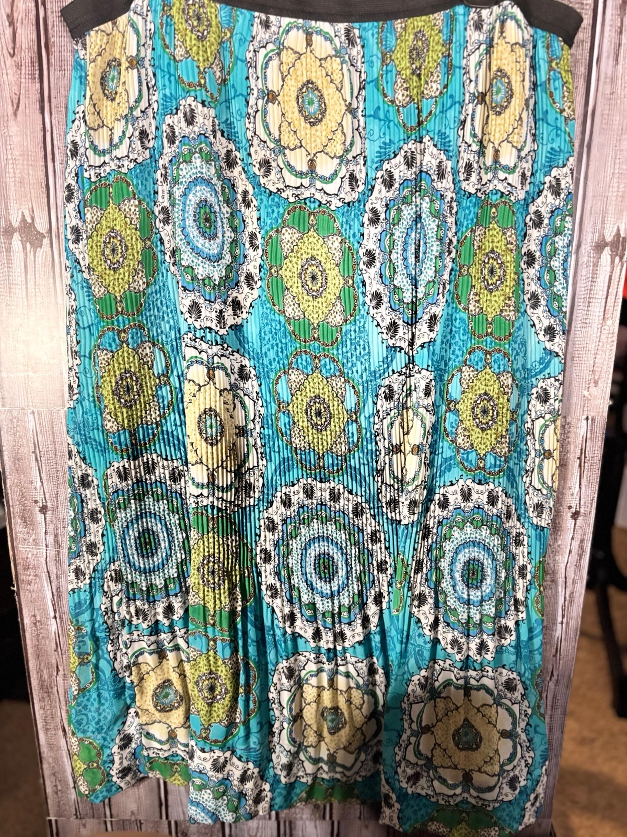 One world women’s pleated maxi skirt