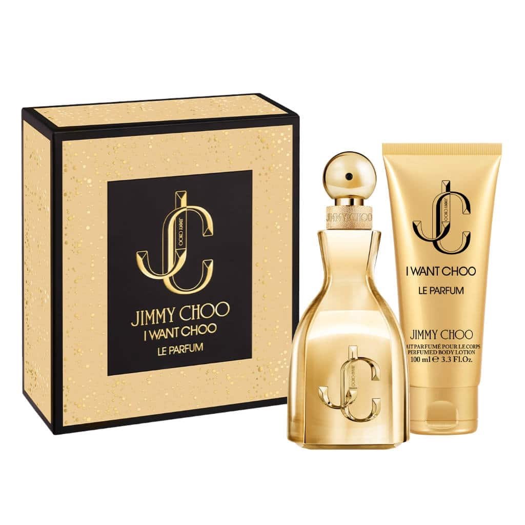 JIMMY CHOO I WANT CHOO “LE PARFUM” 2PC SET 2.0 EDP SPRAY + 3.3 B/LOTION
