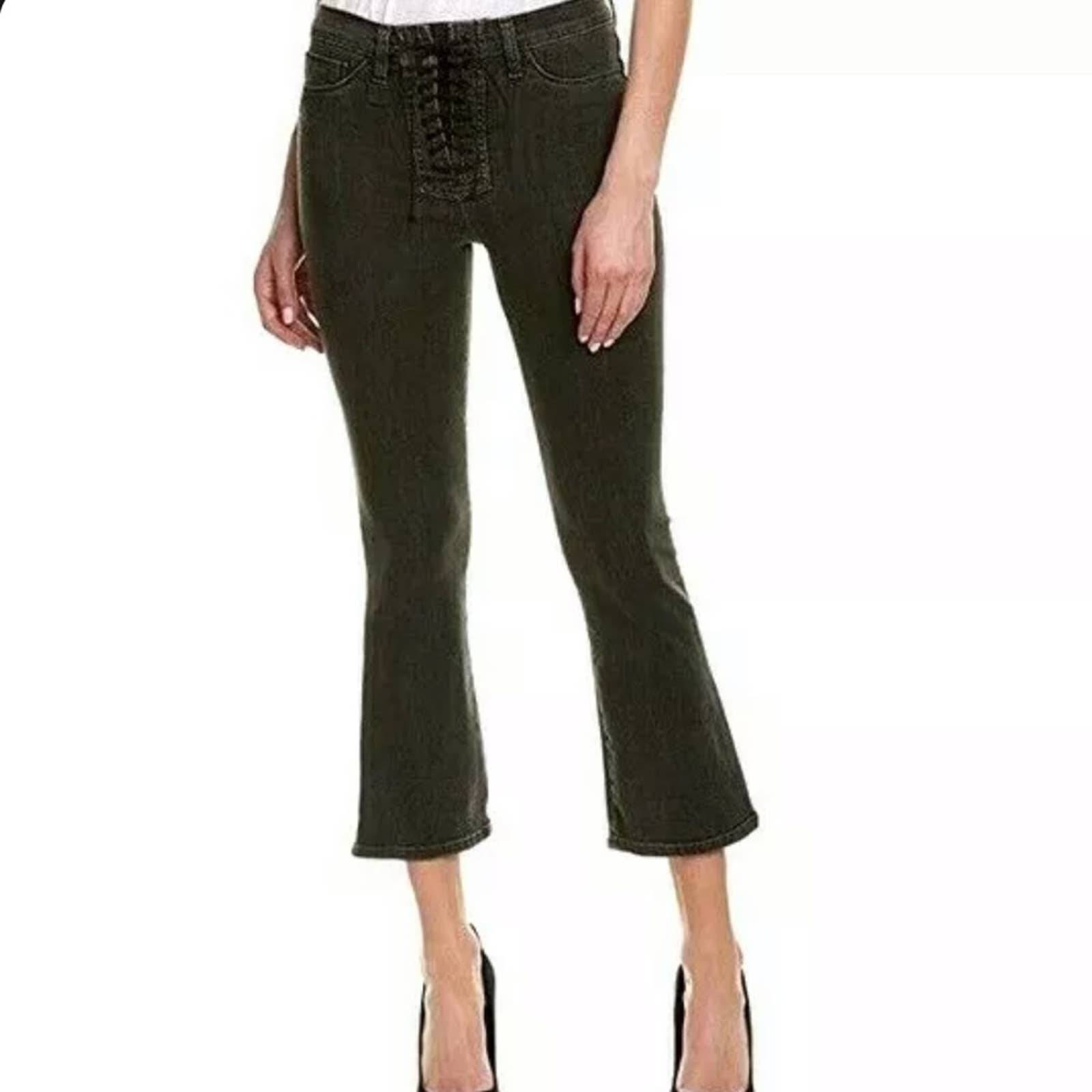 Hudson Black High Rise Bullocks Lace Up Cropped Jeans-24