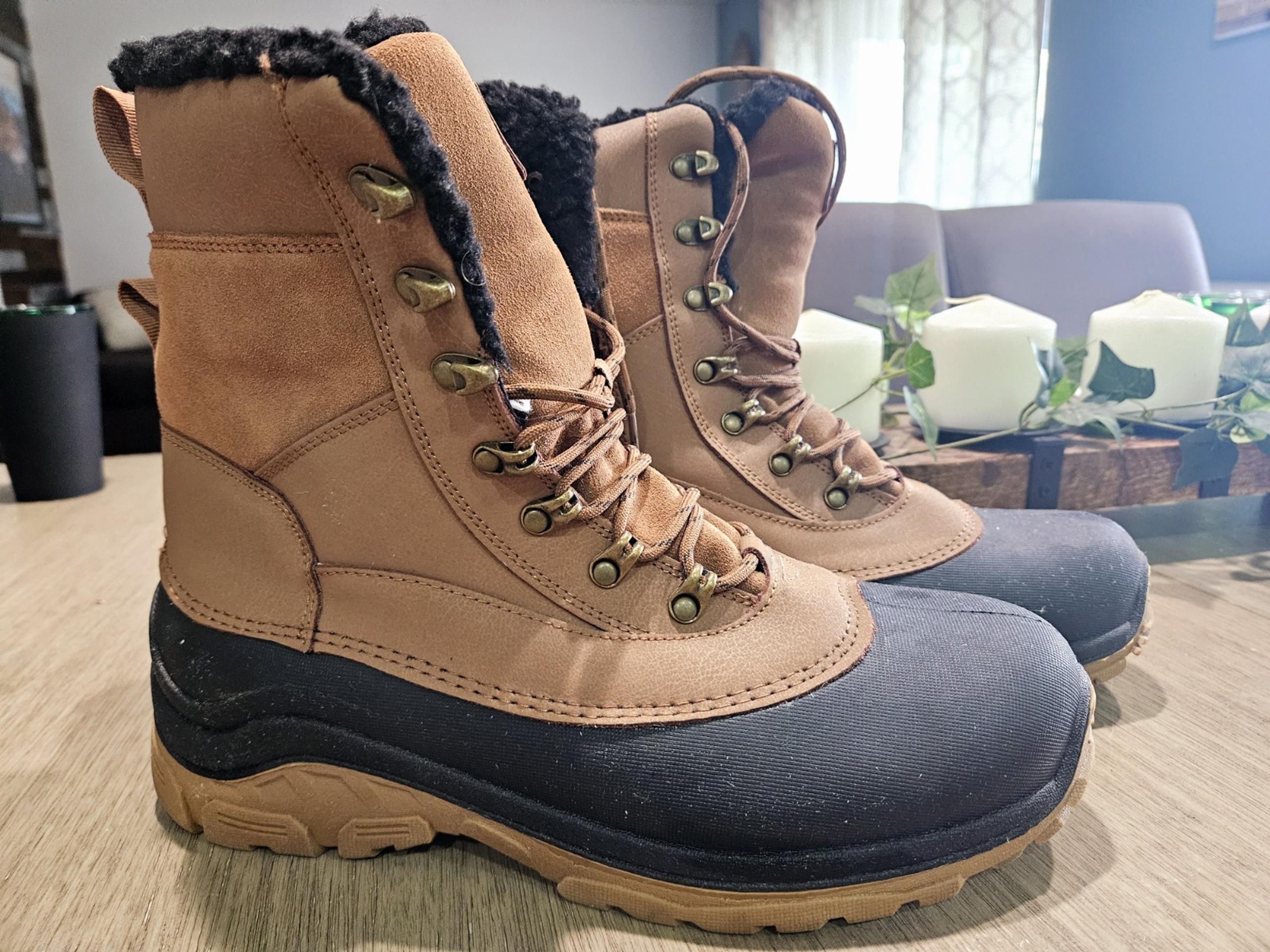All In Motion Men's Jordan Waterproof Winter Boots Cognac Size 11