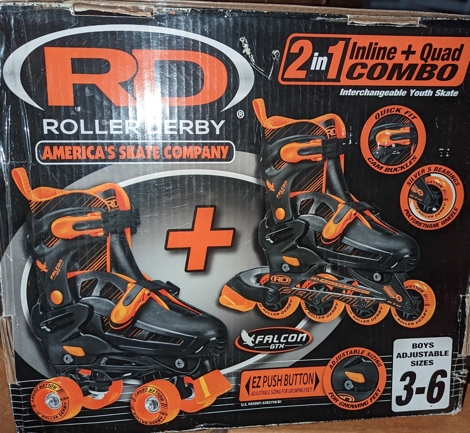 Roller Derby inline and quad skate combo