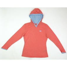 Women The North Face Reactor Hoodie Radiant Orange Heather / Powder Blue MEDIUM