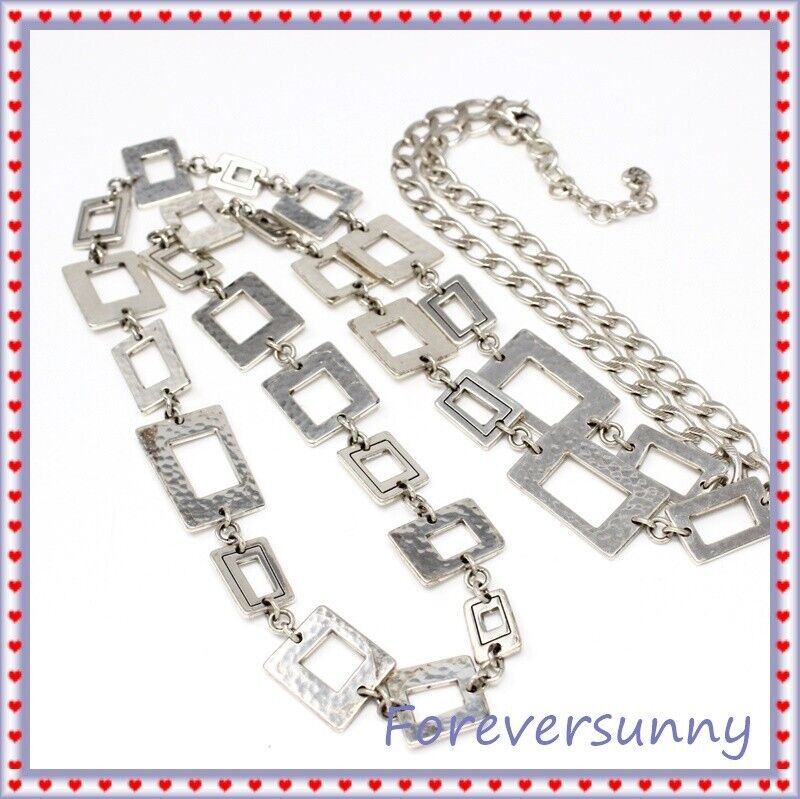 Brighton Piazza Silver Geometric Long Retired Necklace