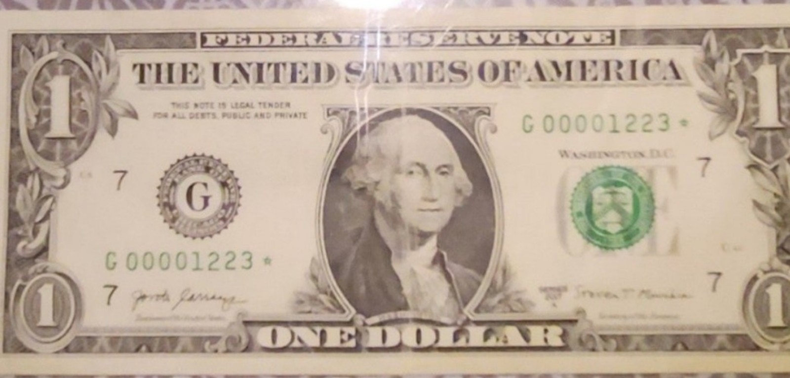Fancy Money USD 2017A 1 Star Note RARE Low Number Dollar 98.8% Coolness Score