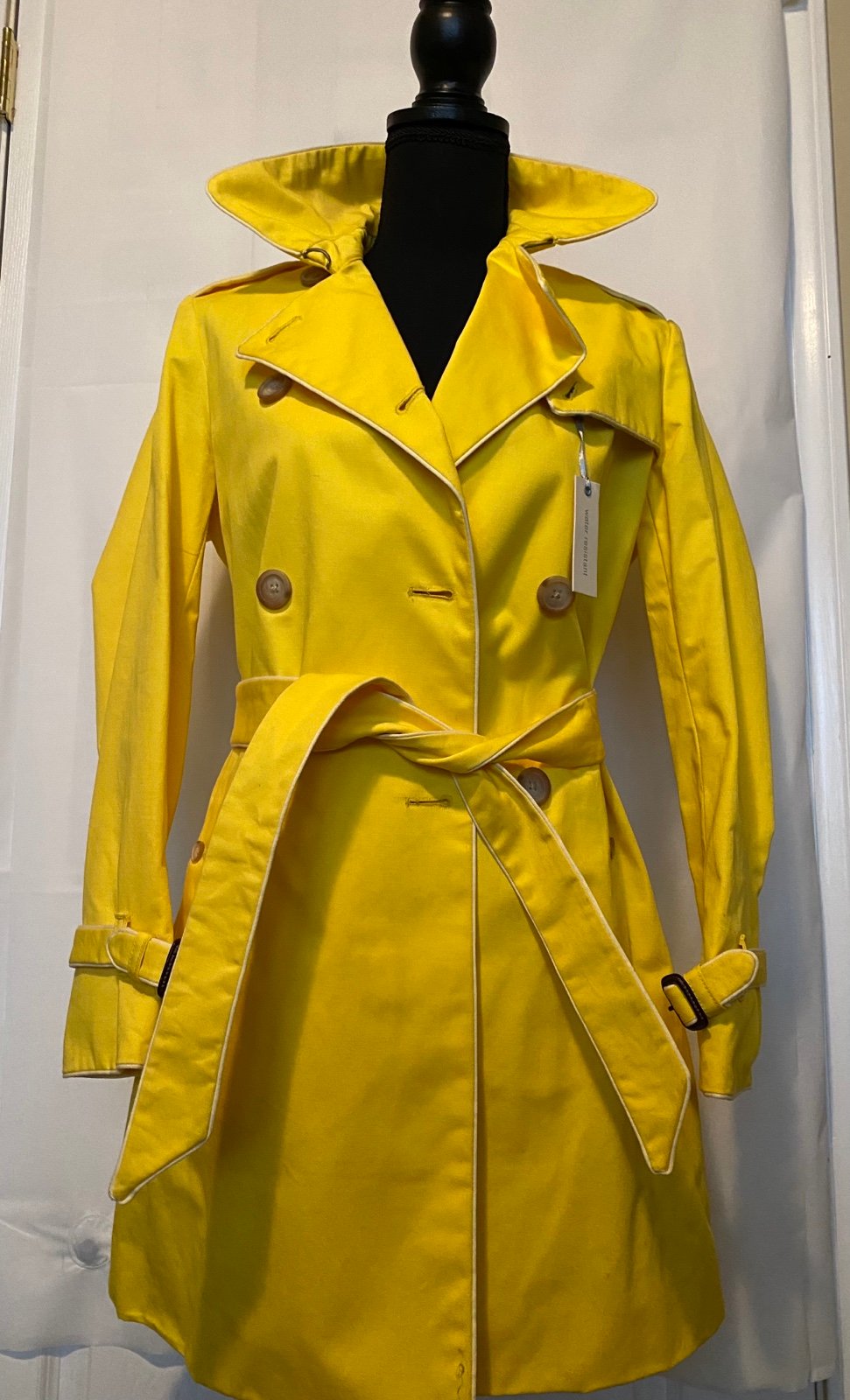 GAP Bright Yellow Trench Coat NWT - Size XS