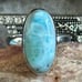 Genuine Larimar 925 sterling silver ring size 8.5
