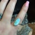 Genuine Larimar 925 sterling silver ring size 8.5
