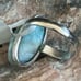 Genuine Larimar 925 sterling silver ring size 8.5