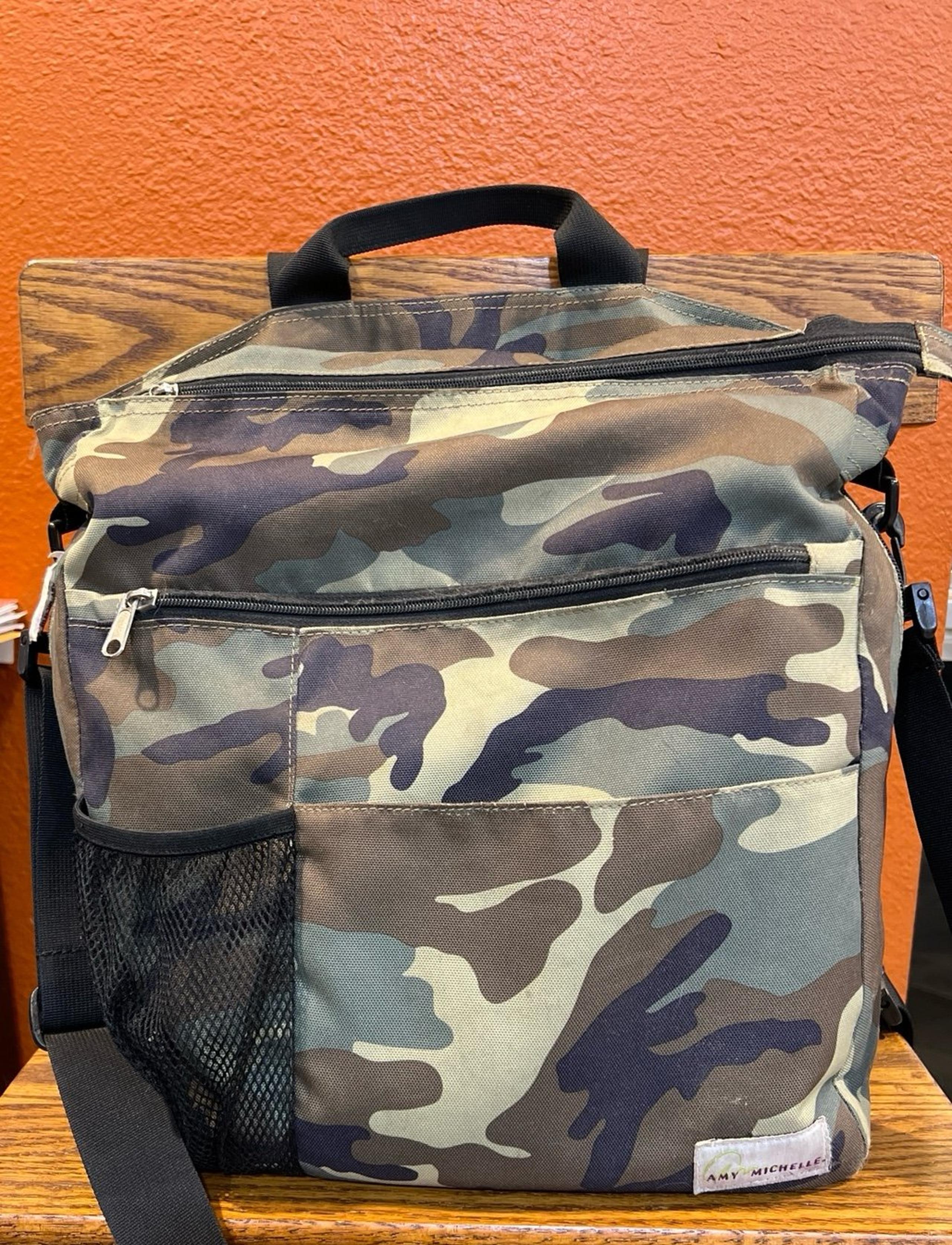 Amy Michelle camo diaper bag