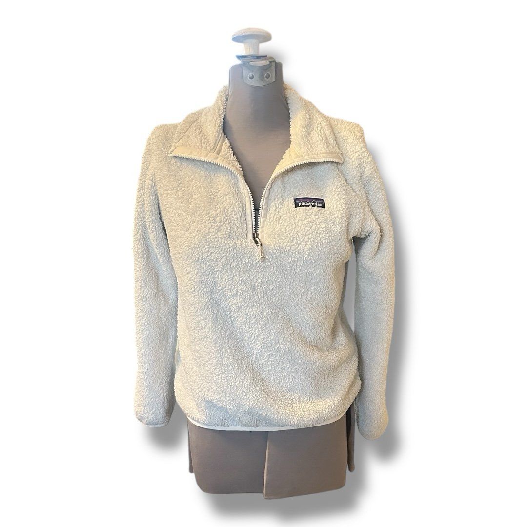 Patagonia Los Gatos Quarter Zip Fleece Pullover XXS Ivory Cozy Outdoor Essential