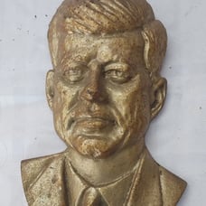 Vintage cast iron JFK Wall plaque