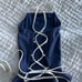 NWT Onia Margherita One-Piece Swimsuit Size Small Blue White High Neck Strappy