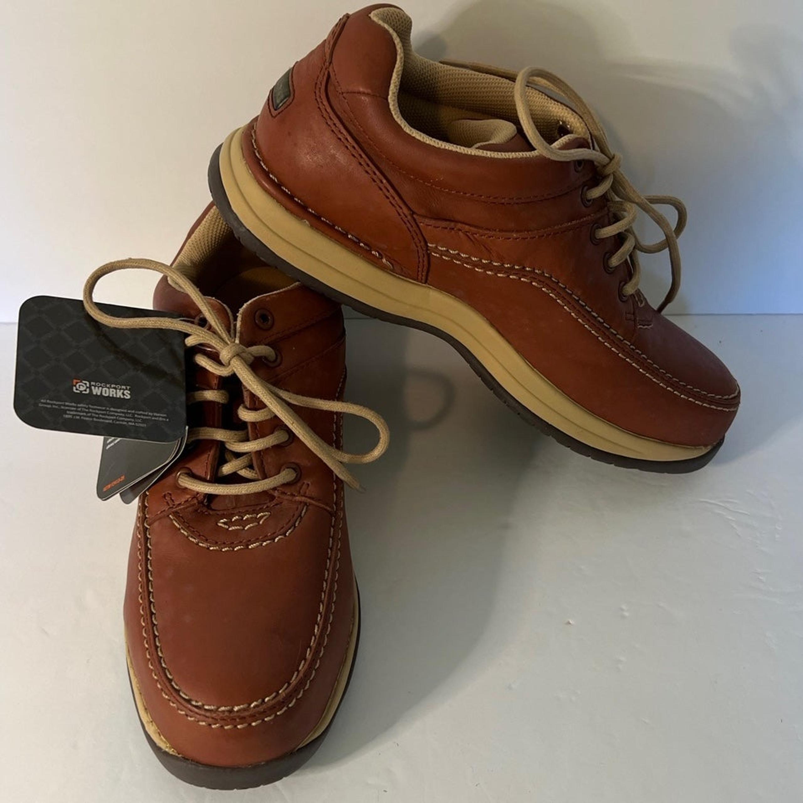 Rockport Works Open Road Brown Open Road Moc Toe Oxford Steel Toe Women RK675