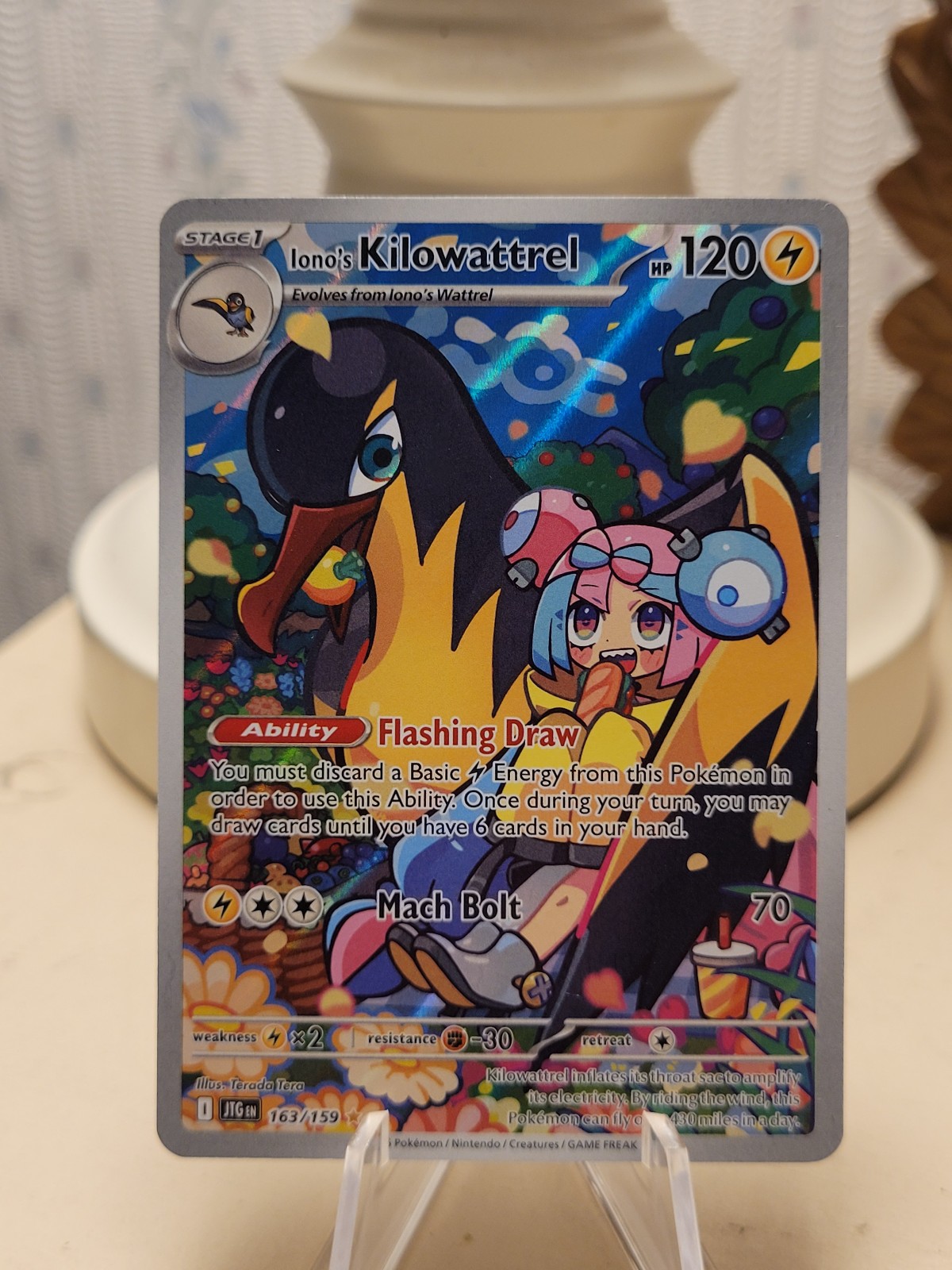 POKEMON JOURNEY TOGETHER IONO'S KILOWATTREL 163/159 SECRET RARE ✨️✨️✨️