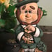 St Patrick's Day Leprechaun friends, one w/ pot of gold and four leaf clovers
