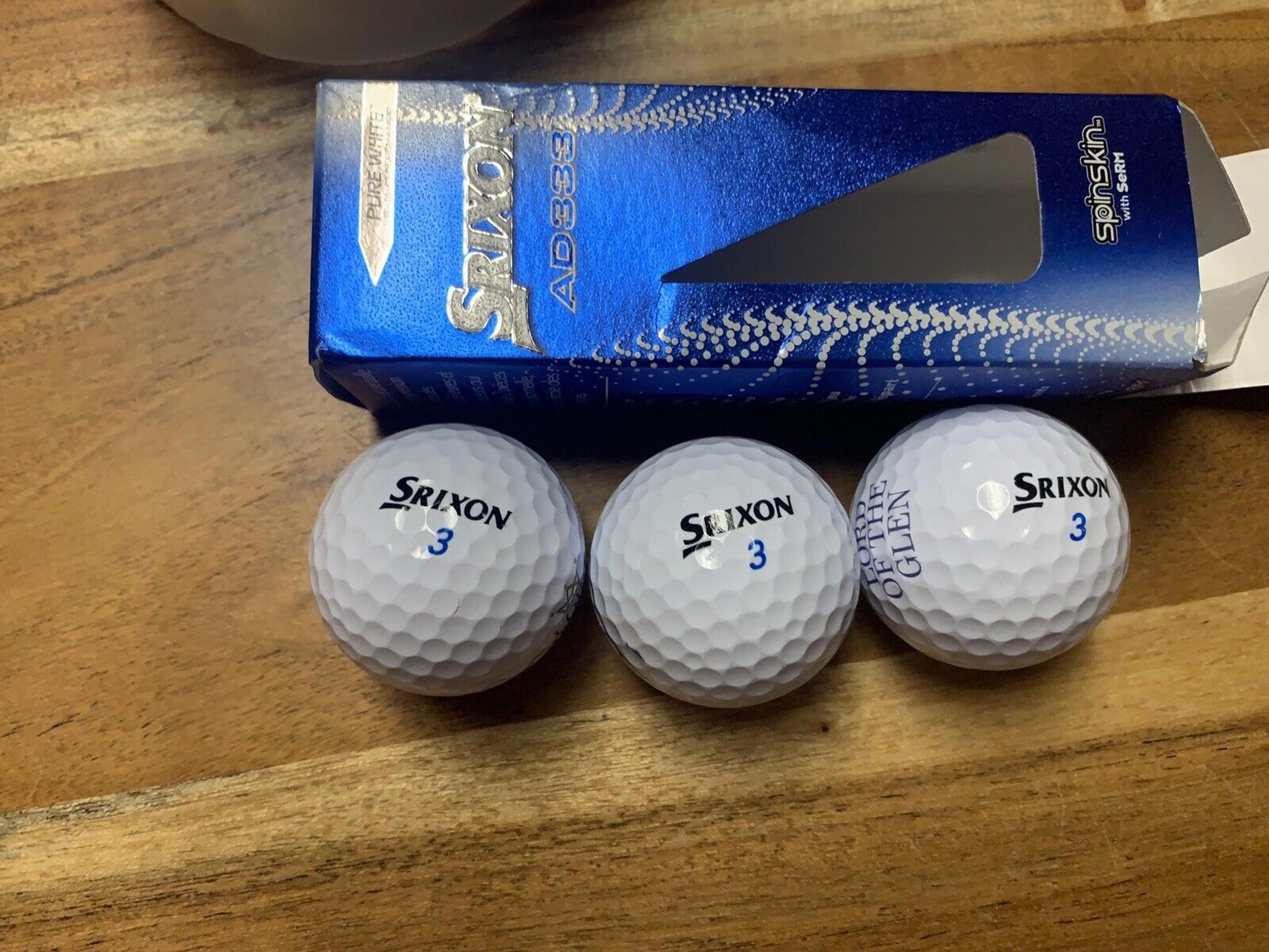 1 dozen- 12 Balls- BRAND NEW Srixon AD333 Pure White golf balls