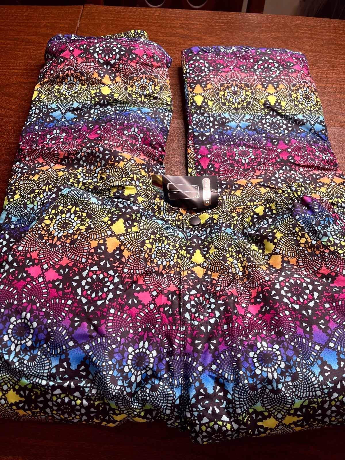 NWT 14 stained glass rainbow snow pants winter snowsuit childrens place pride