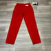 Vintage 1984 High Waist Pleated Red Bugle Boy Pants with original tags NWT SZ 34