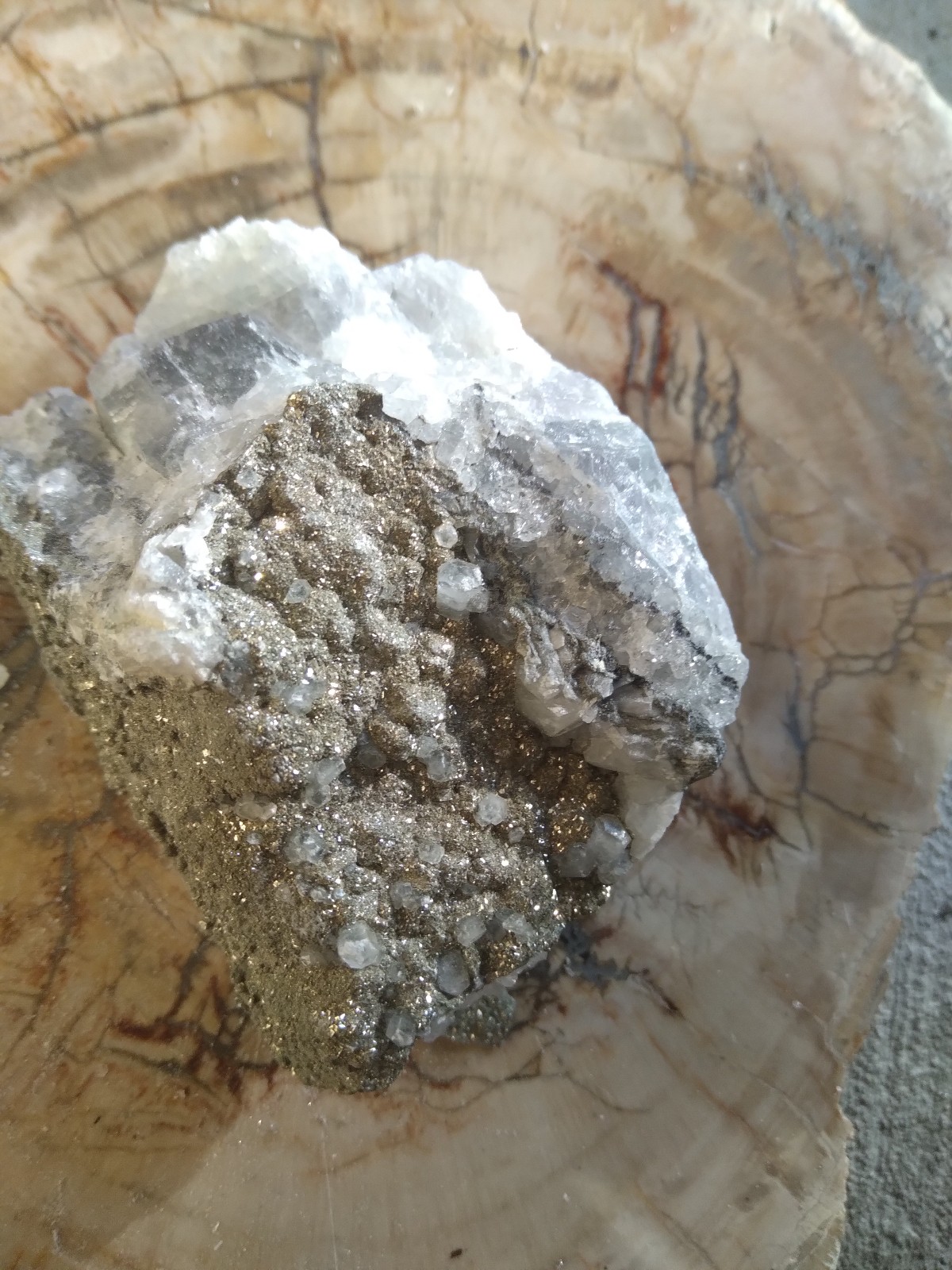 4 Fluorite Calcite Pyrite Matrix Crystal Rock Cluster Listing #1