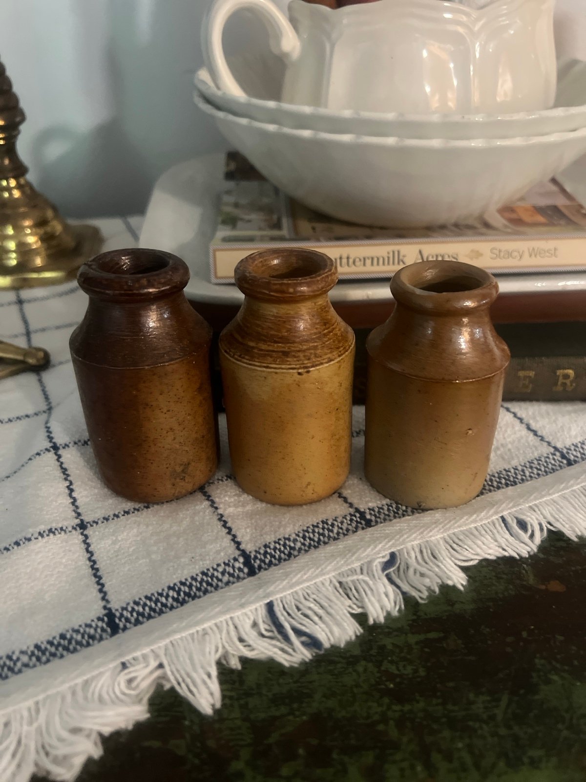 Vintage Glazed Inkwells