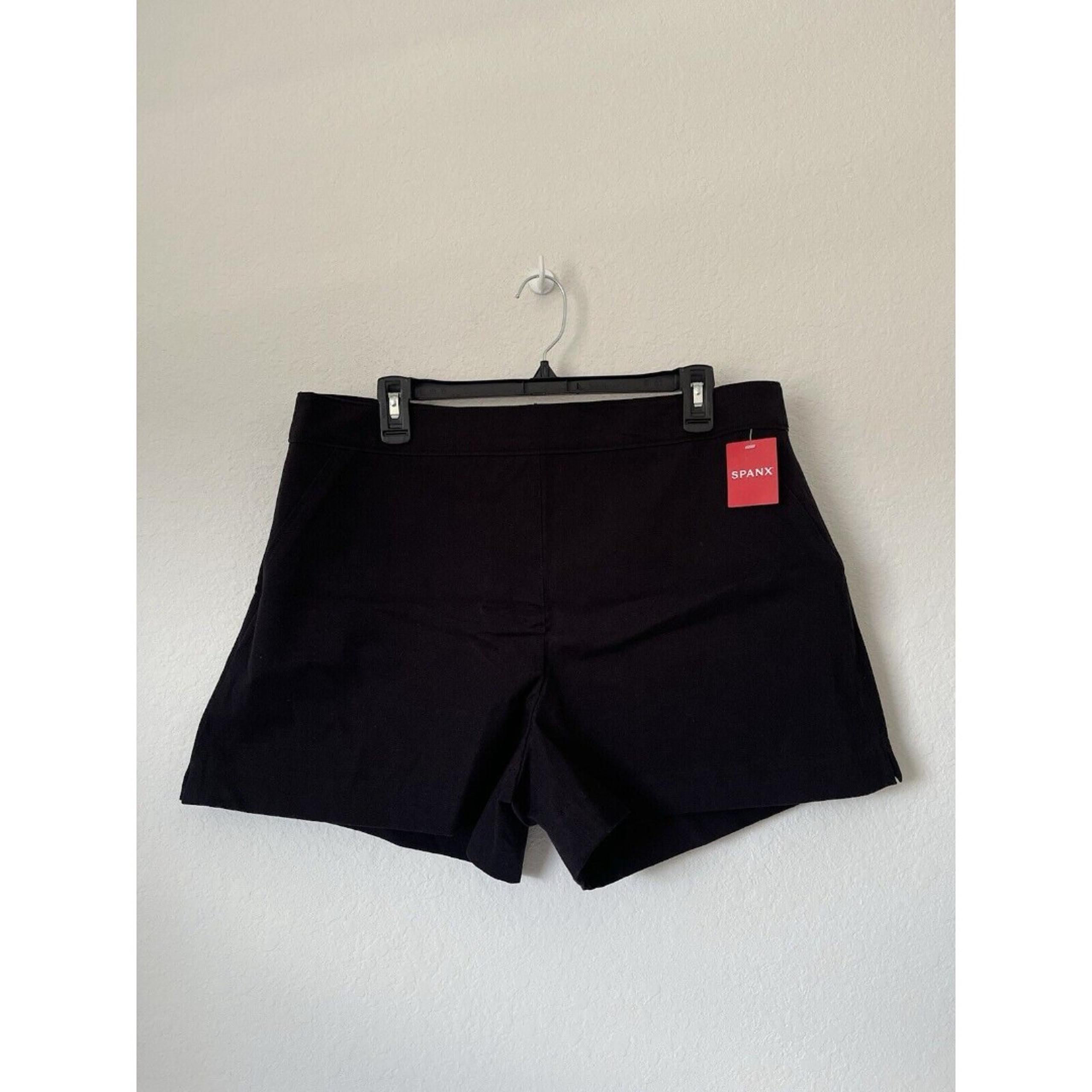 Spanx Women's On-The-Go Polished 4" Shorts Pull On High Rise Sz XL Classic Black