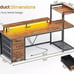 59in Computer Desk with 4 Drawers, Shelves and LED Lights (Free delivery)