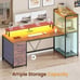 59in Computer Desk with 4 Drawers, Shelves and LED Lights (Free delivery)
