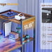 59in Computer Desk with 4 Drawers, Shelves and LED Lights (Free delivery)