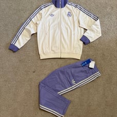 adidas Originals Beckenbauer Mens REAL MADRID Tracksuit Jacket & Pants New sz L